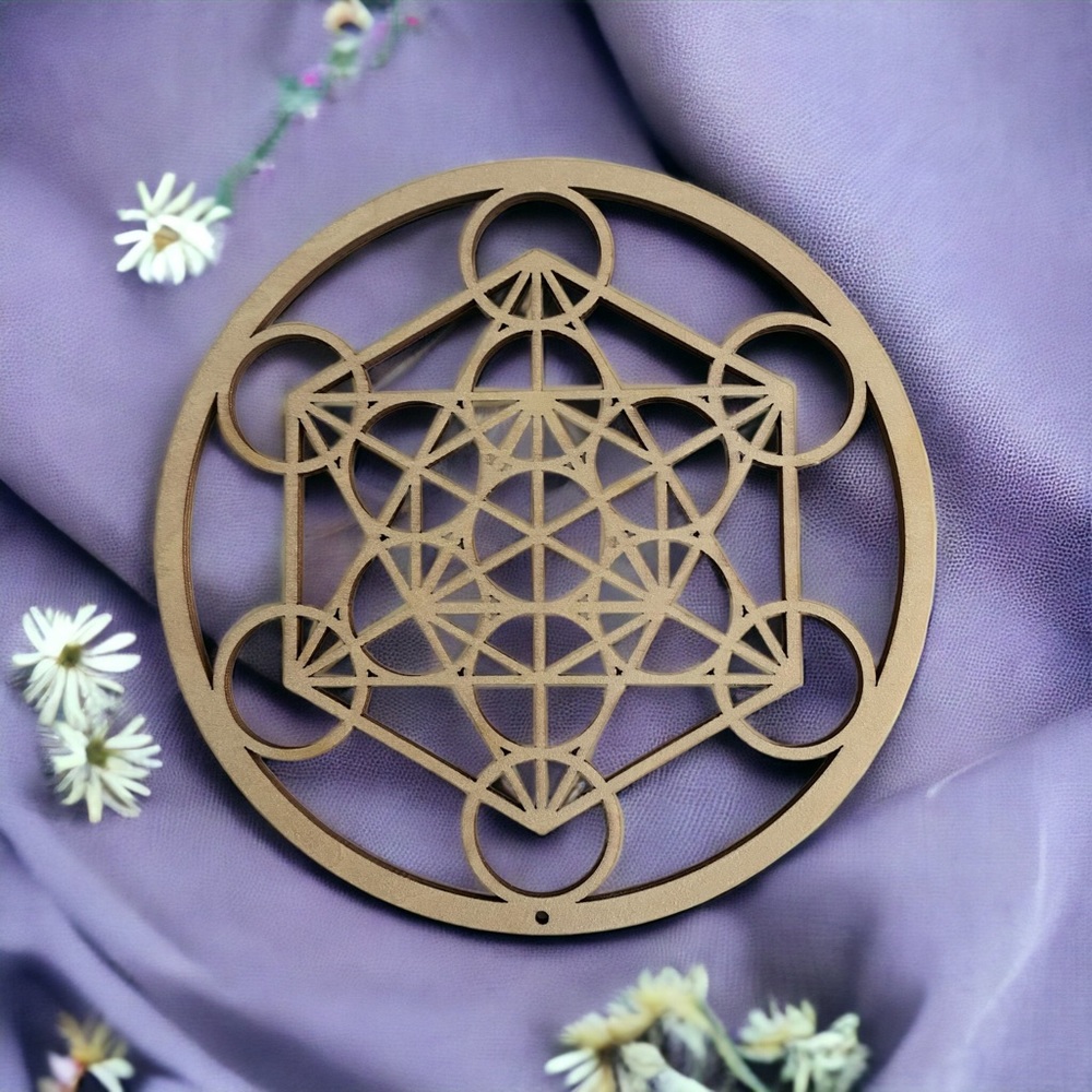Wooden Snowflake Crystal Grid